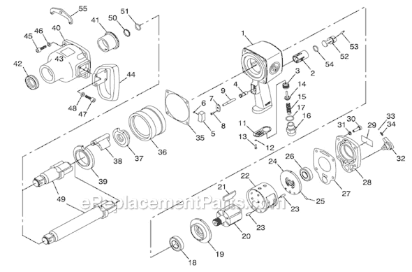 Page A Diagram and Parts List for CP6910RSE 6151906911 Chicago Pneumatic Wrench